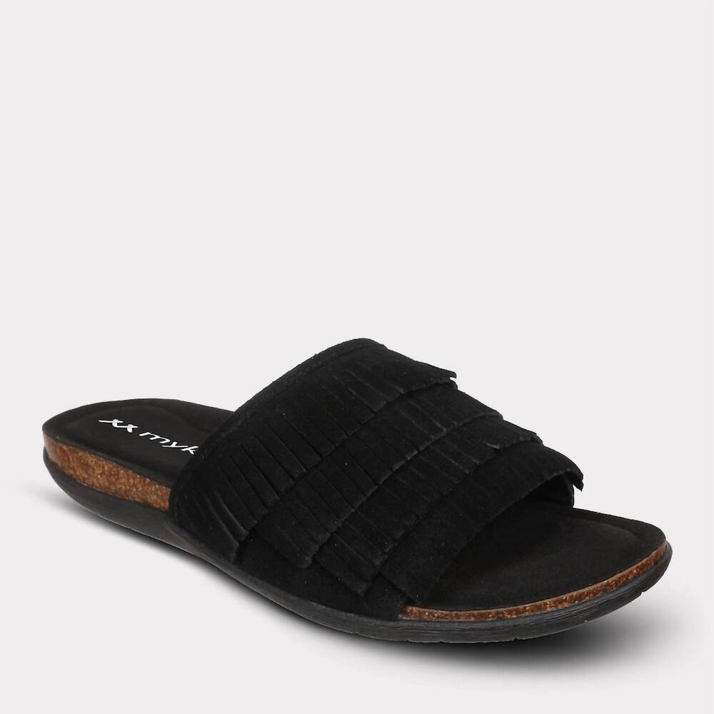 NEW MYKOS women's clea slide sandal in black